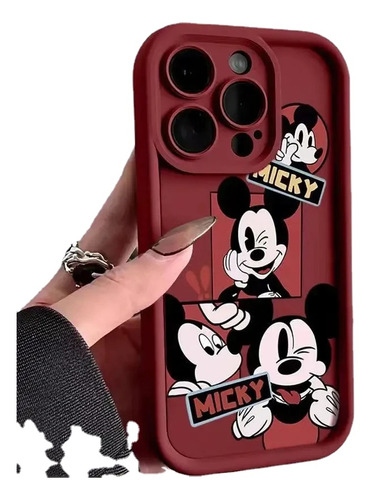 Funda De Teléfono De Silicona Suave De Mickey Mouse Para Iph