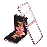 Funda Para Samsung Galaxy Z Flip 3 5g - Transparente Y Rosa