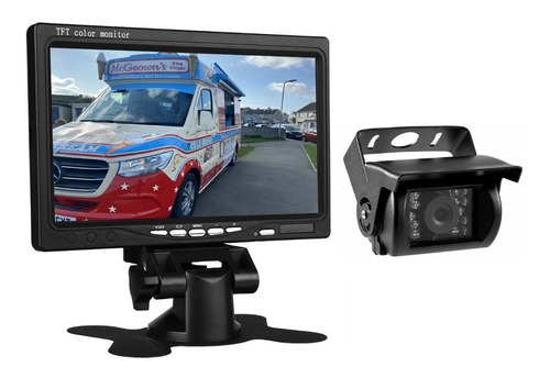 Pantalla Monitor 7 Pulgadas + Camara Marcha Atras Camion