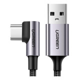 Ugreen Us284 Cabo De Dados Usb 2.0 P Usb Tipo C Angular 1m