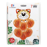 Set 7 Globos Animal Selva Tigre
