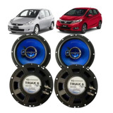 Kit 4 Alto Falantes 6''triaxial Honda Fit New Fit 