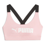 Top Deportivo Mujer Puma Mid Impac Rosa Jj deportes