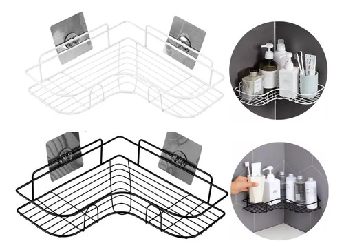 Organizador Ducha Baño Cocina Esquinero Acero Inox Adhesivo 