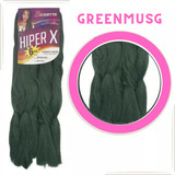 Jumbo Super X 400g Cabelo Sintético Jumbão Tranças Boxbraids Cor #green