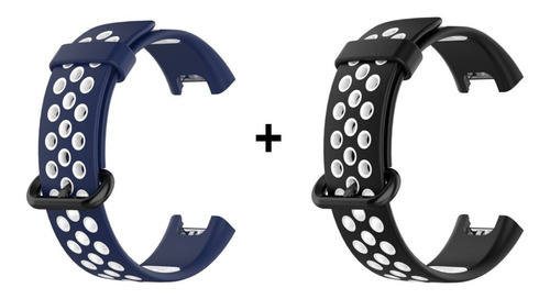 Kit 2 Pulseiras Para Xiaomi Mi Watch Lite Silicone Esportiva