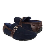 Zapatos Casuales Stylo 409 Suede Azul 