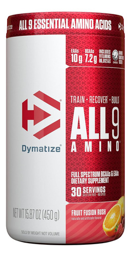 Aminoácidos Amino All 9 Dymatize 450gr Fruit Fusion