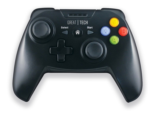 Joystick Inalámbrico Pc Ps3 Android Pc360 Great Tech Vir1047 Color Negro