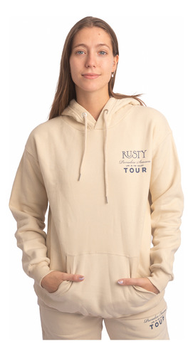 Buzo Rusty Sunset Tour Classic Hood Ld Beige Mujer