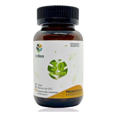 Bioflora Probióticos Prebióticos 30 Billones UFC 35 Cáps Veganas | MercadoLibre