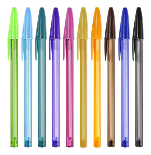 Caneta Bic Cristal Fashion C/10 Cores