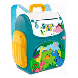 Alcancía Infantil Mochila Electrica + Sensor De Huella Verde