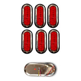 6 Plafon Led Ovalado Plano 3 Funcion Cromado 12/24v Importad