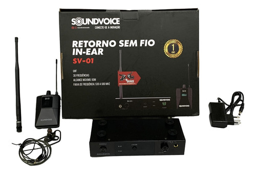 Transmissor Retorno Sem Fio In Ear Soundvoice Sv01 Uhf