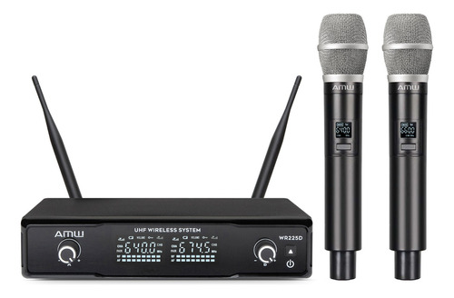 Amw Au140 Microfone Sem Fio Duplo De Mão Digital + Estojo !