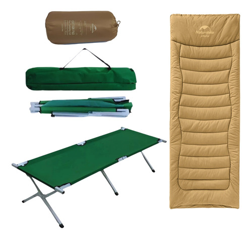 Catre Cama Campaña Camping Plegable Portátil + Colchoneta 