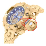 Perola Bolinha Bezel Invicta Venom Hybrid Dourado E Suporte