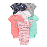 Ropa Para Bebe Bodys Para Niñas Paquete De 6 Talla 0-3 Meses