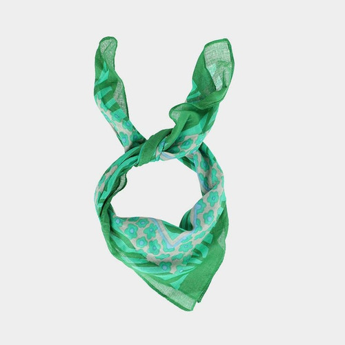 Pañuelo Bandana Estampado Zebra Verde I-d