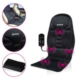 Masajeador Para Asiento Divitech® Cojín Con Calor 5 Puntos De Vibracion Y Control Color Negro