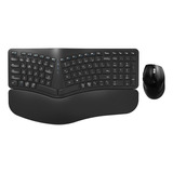 Combo Ergonómico Teclado Inalámbrico Y Mouse, Edjo Doble 4