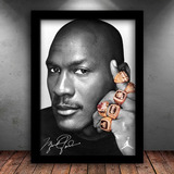 Quadro Decorativo Poster Nba Michael Jordan Champion 33x43cm