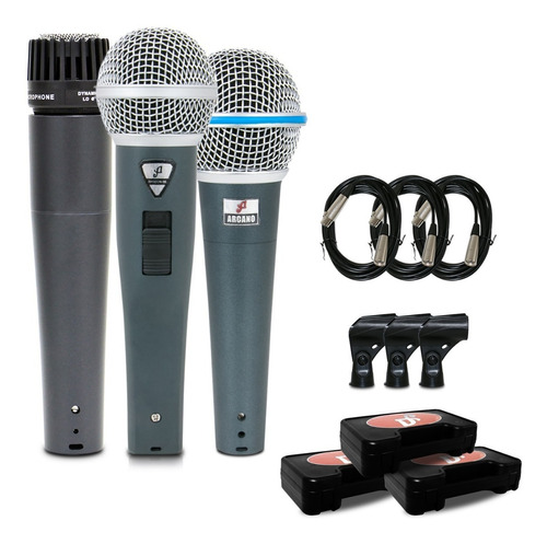 Kit Arcano Microfone Renius-7 + Rhodon-8b + Osme-8 Xlr-xlr
