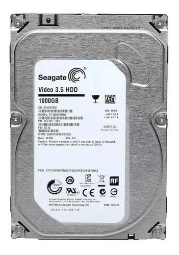 Disco Rígido Interno Seagate Video 3.5 Hd St1000vm002 1tb