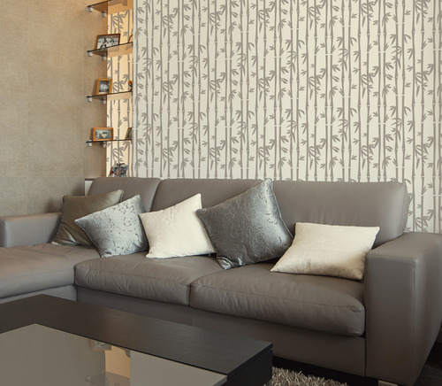 Plantilla Decorativa Living Bambu Gf 60x70 Vinil Stencil 