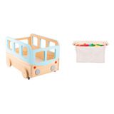 Kit Montessori,caixa De Brinquedos Kombi+ Organizador Pocket