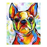 Bordado Pintura Diamante Bulldog Francés Color 30x40