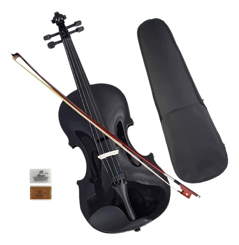 Violino 4/4 Konig Black Preto Completo Arco Case Breu