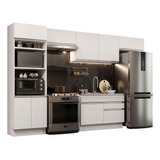 Armario De Cocina Completo Madesa 350cm Glamy 01 Color Blanco