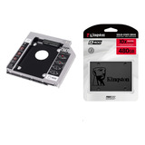 Kit Ssd Sata 480gb Kingston Sa400s37/480g + Caddy 12.7mm + Nf-e Cor Preto