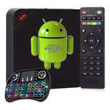 Mini Pc Android Tv Box Teclado Iluminado Netflix You Tube