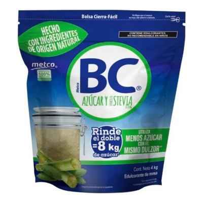 Azúcar Metco Bc Baja En Calorías 50% Menos Calorías ( 4 Kg ) | MercadoLibre