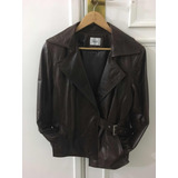 Campera Cuero Vintage Prune - No Chebar - Cher Rapsodia