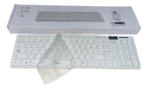 Combo Teclado + Mouse Optico Inalambrico Pc K-06 