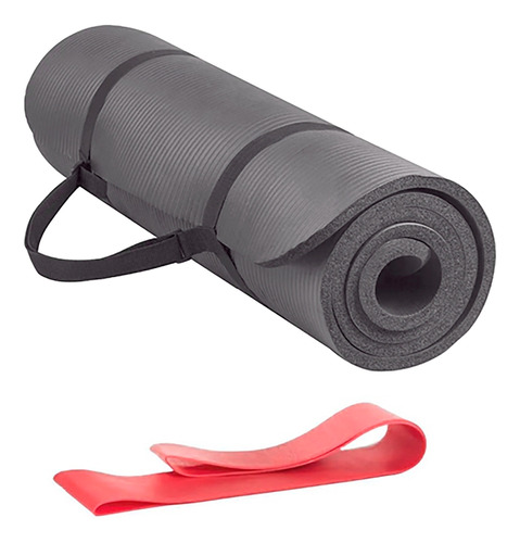 Mat Yoga 12mm + 1 Banda Circular Latex Yoga Pilates Fdn P