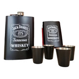 Licorera 9 Oz Whiskera Inoxidable Bebidas 4 Copas + Embudo