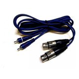 Cable De Audio 2 Xlr Canon Hembra A 2 Rca Reforzado 2 Mts