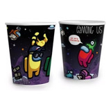 Vaso Polipapel Para Cumpleaños X 10u - Among Us Color Negro