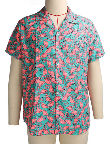 Camisa Casual Estampado Para Hombre Manga Corta Para Playa