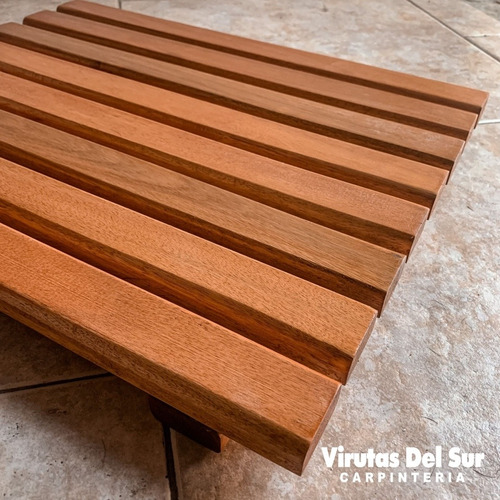 Deck De Madera Alfombra Salida De Baño Ducha 50x40 Cm