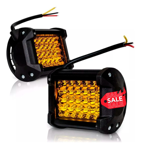 Par Faros 24 Led Ámbar Auxiliar Dually Con Estrobo