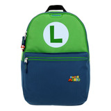 Mochila Grande Escolar Chenson Super Mario Bros Luigi Hermanos Bros Original Nintendo Backpack Niños Gamers Primaria Secundaria Escuela