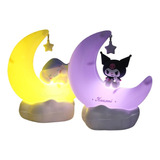 Lámpara Nocturna Kawaii Con Forma De Luna Kuromi Cinnamoroll