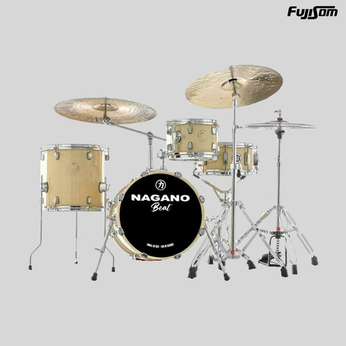 Bateria Acústica Nagano Beat Bumbo 16 Ton 10 Caixa 12x16