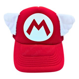 Gorra Mario Bros Y Luigi  Infantil Tamaño Kids Con Alitas